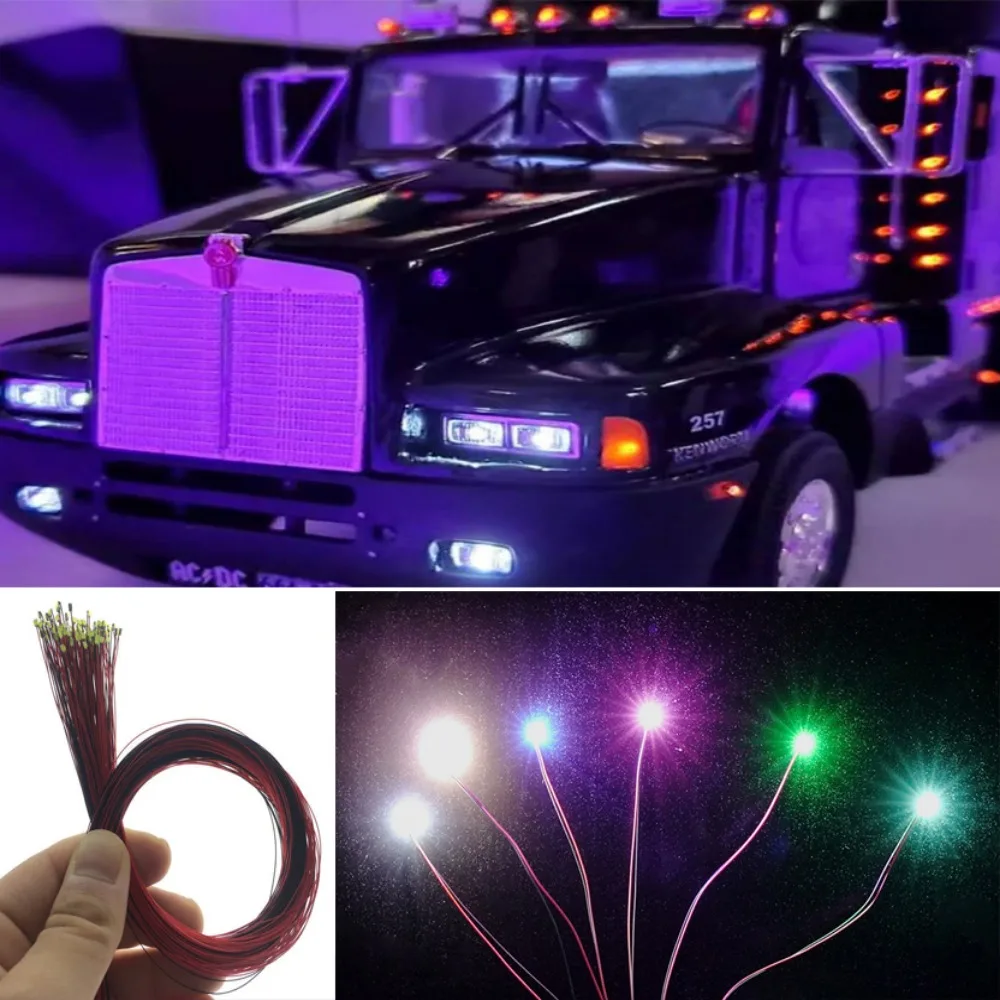

5pcs 0603 Figurines Building Blocks Wires DIY Materials Multicolors Models Car Modification Lights Red Black Line
