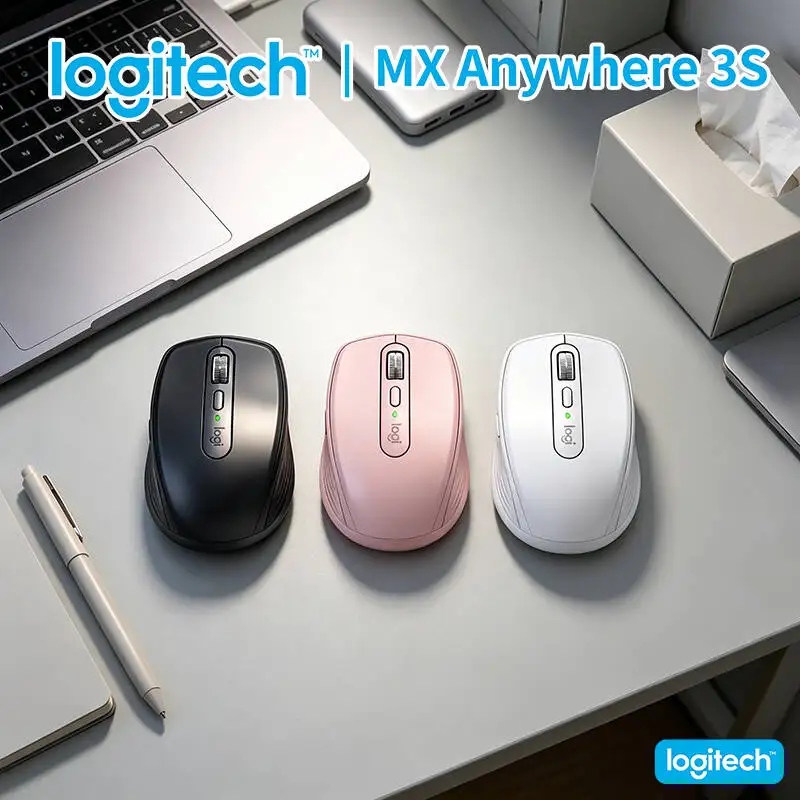 

Logitech MX Anywhere 3S Productivity Mouse - 8000 DPI Darkfield, MagSpeed Hyper-Scroll, 3-Device Sync, USB-C Fast Charge
