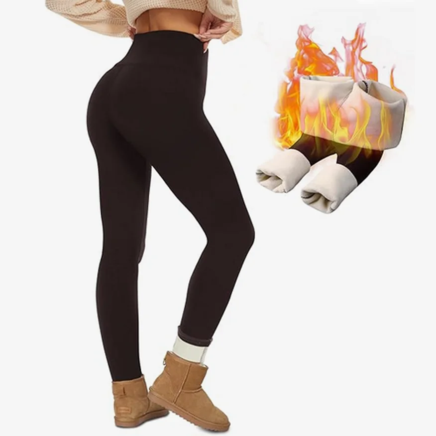 

Осень-зима, теплые флисовые женские леггинсы, бархатные утепленные колготки с высокой талией, эластичные тонкие однотонные леггинсы, предотвращающие холодные колготки