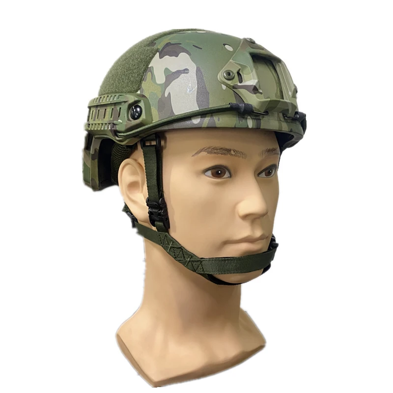 Kevlar fast ballistic helmet, MC ballistic camouflage helmet, NIJ IIIA, Wendy class suspension lining, bulletproof