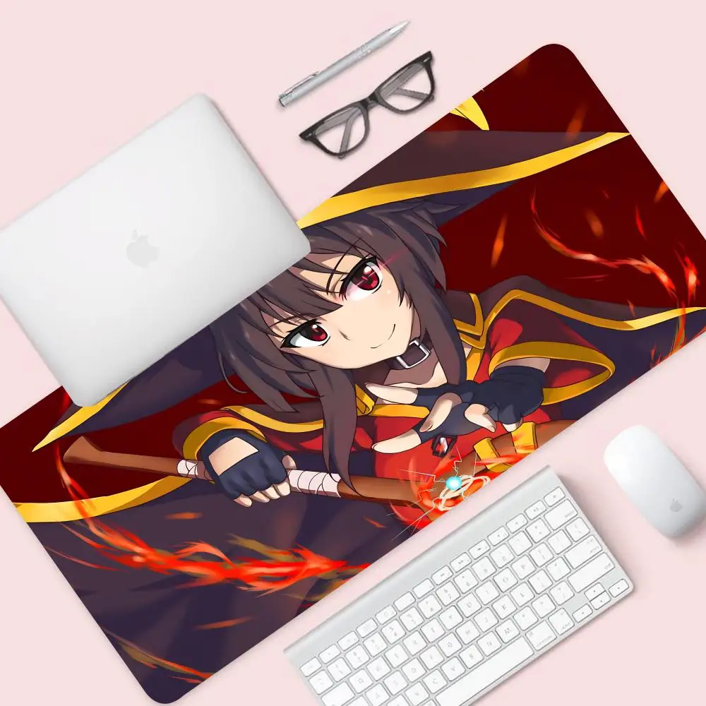 A-Anime K-KonoSubaes 마우스 패드 대형 게임 tapis de souris xxl 마우스 패드 1000x500mm 마우스 패드 미끄럼 방지 잠금 장치 키보드 데스크 매트 컴퓨터 패드