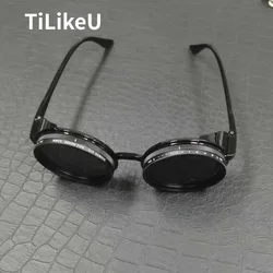 Vintage Punk ND Glasses 9-speed Adjustable Polarized Sunglasses Men Outdoor Fishing Filter Eyewear UV UV Protection Sun Glasses