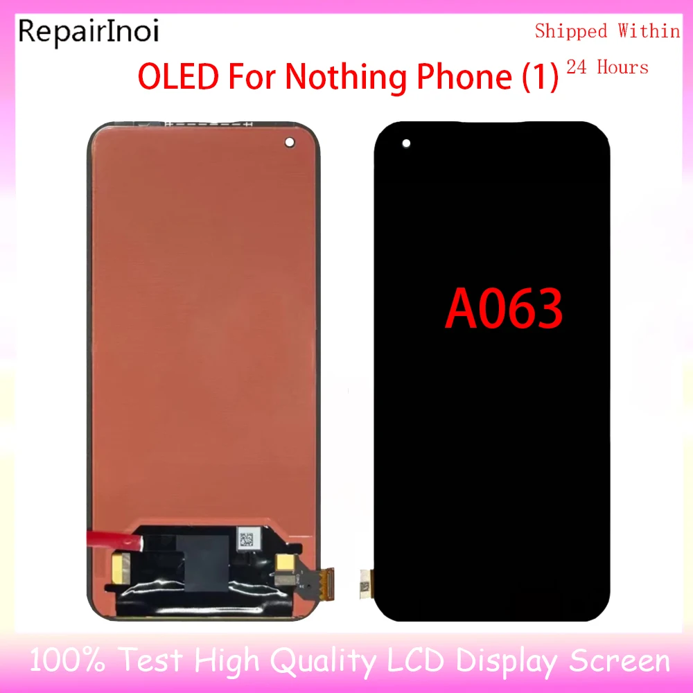 

Original OLED 6.55" LCD For Nothing Phone 1 Nothing Phone One A063 LCD DIsplay Touch Screen Digitizer Panel Assembly Replacement