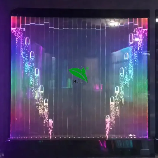 Rainbow Color Changing LED Wall Light, Programação Digital, Dancing Fountain, Bubble Water, Decoração de interiores