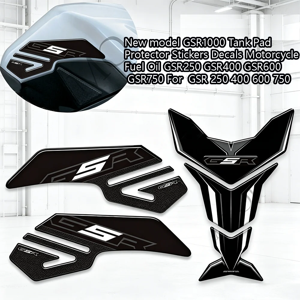

New model GSR1000 Tank Pad Protector Stickers Decals Motorcycle Fuel Oil GSR250 GSR400 GSR600 GSR750 For Suzuki GSR 250 400 600