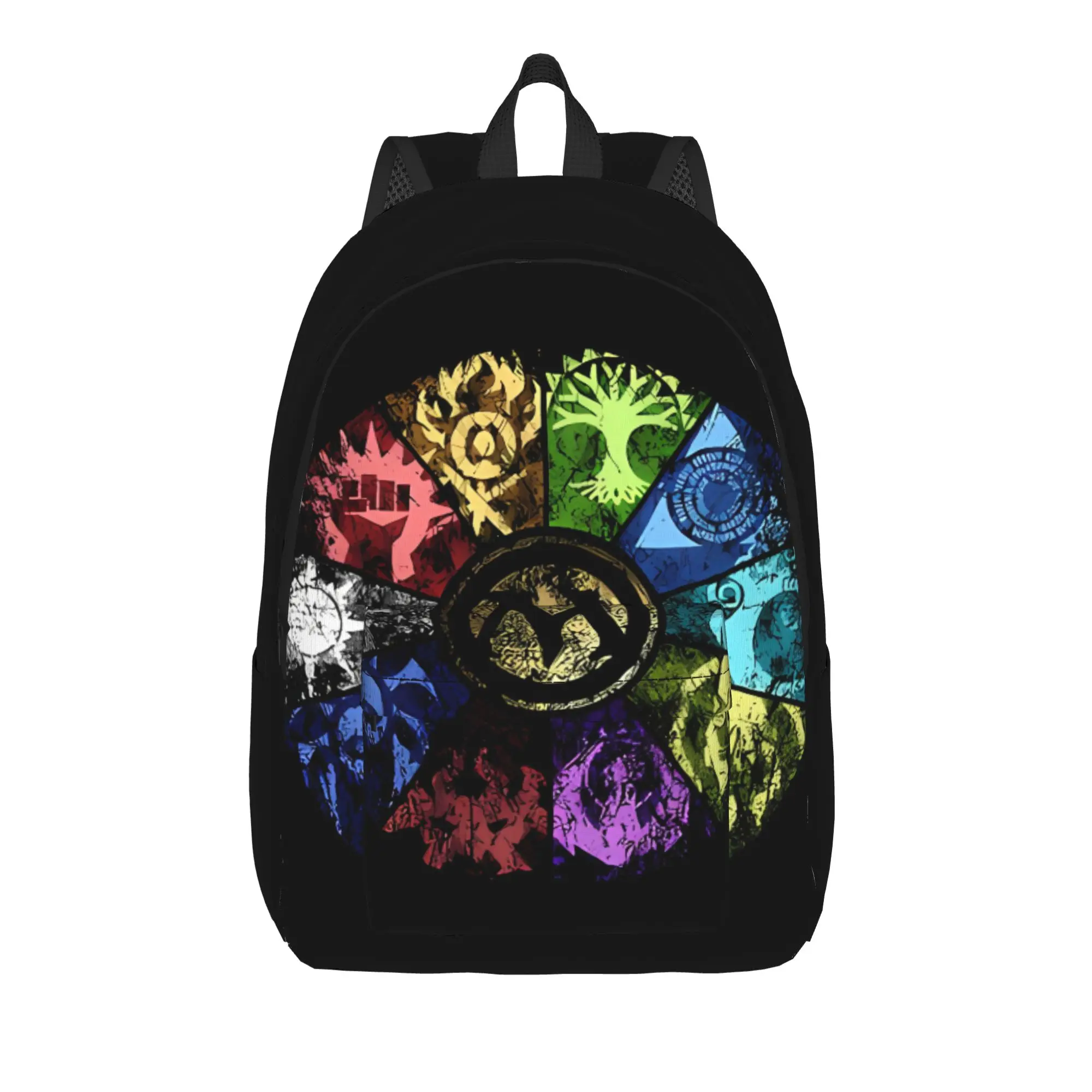 MTG Knapsack Back to School Season Faded Guild Wheel  Harajuku Design Backpack