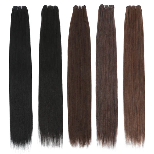 Mechones de pelo liso Gladys Bone, extensiones de cabello Bio Natural, pelo liso Yaki sintético tejido completo hasta el extremo