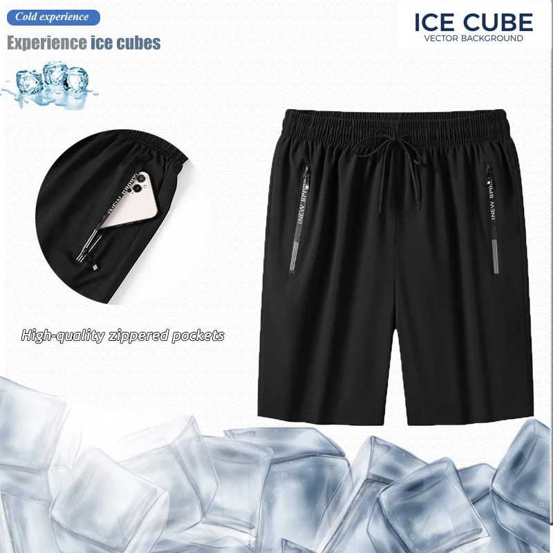 

Ice Silk Plus Size Shorts Men's Summer Thin Quick-drying Pants Casual Loose Sports Fitness Five-point Pants