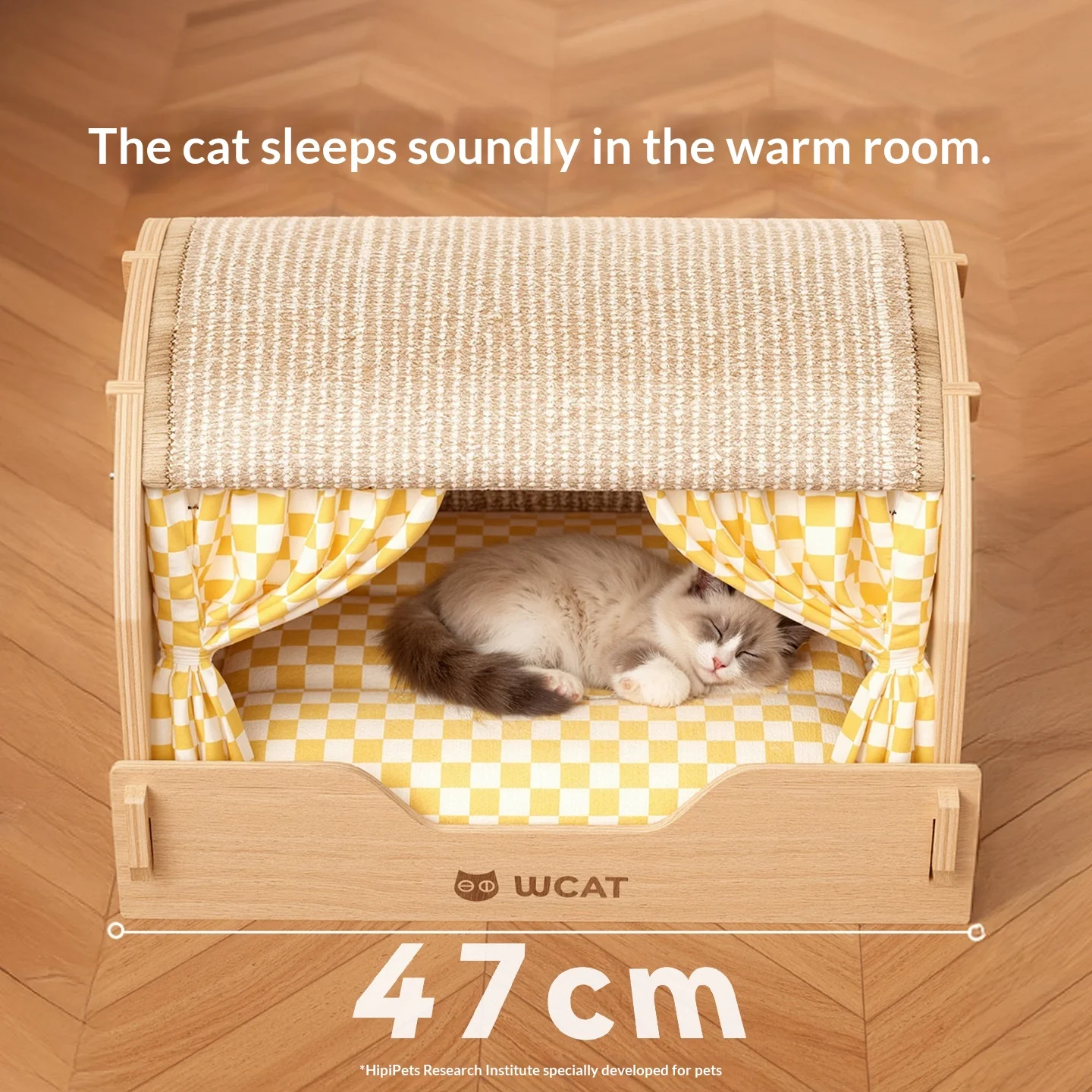 Rascador casa con almohadilla de sisal y cama para gatos - imagen 4
