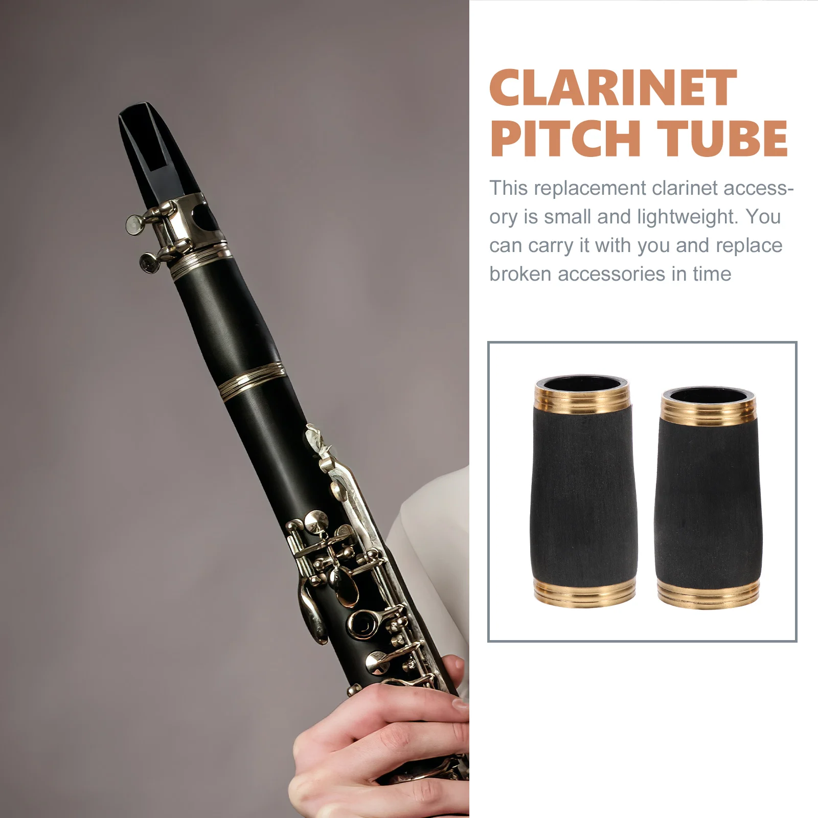 

1Pair Clarinet Pitch Tube High Quality ABS Clarinet Tuning Tube Bright Color Wind Instrument Accessories Sound Tuning