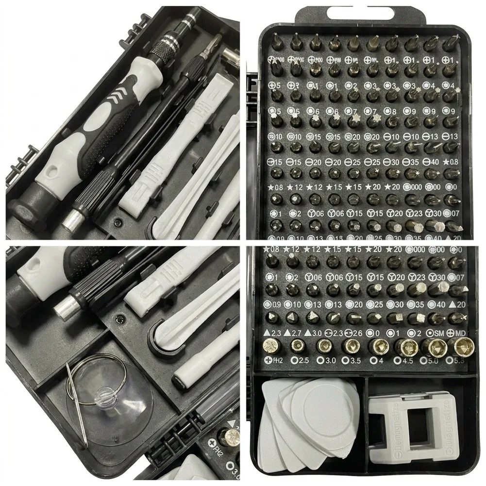 115-in-1 Precision Screwdriver Set for Small Electronics Repair Featuring Ergonomic Handle Steel Bits and Drill Adapter