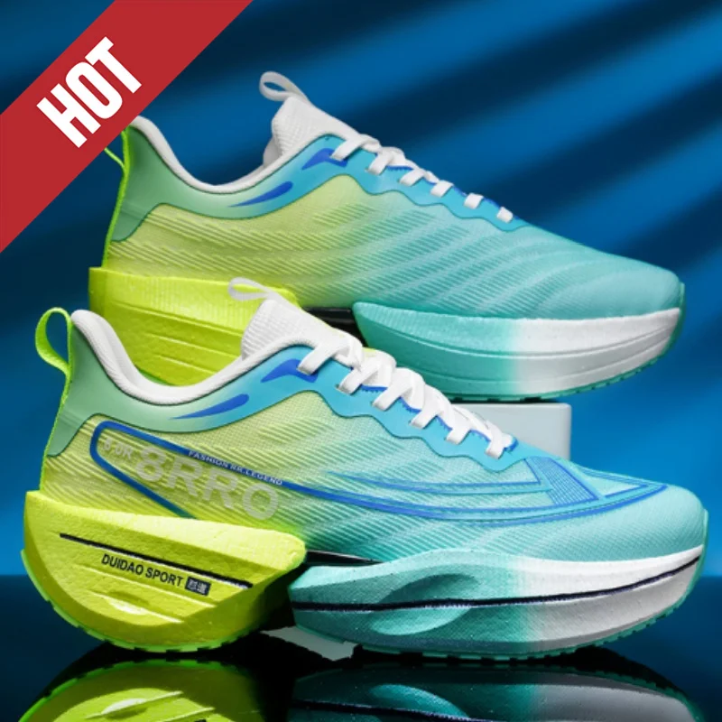 

Marathon Men Sports Running Shoes Air Cushion Carbon Plate Breathable Lightweight Women's Comfortable Athletic Nonskid Sneakers