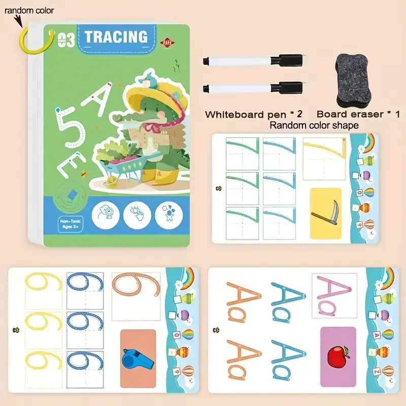 الصفحة 32 كتاب كتاب كتابة للأطفال قابل لإعادة الاستخدام - دفتر ملاحظات للتدريب قابل للمسح للأعمار من 3 إلى 6 سنوات |   وسادة تعليمية متينة للتدريب على الكتابة اليدوية
