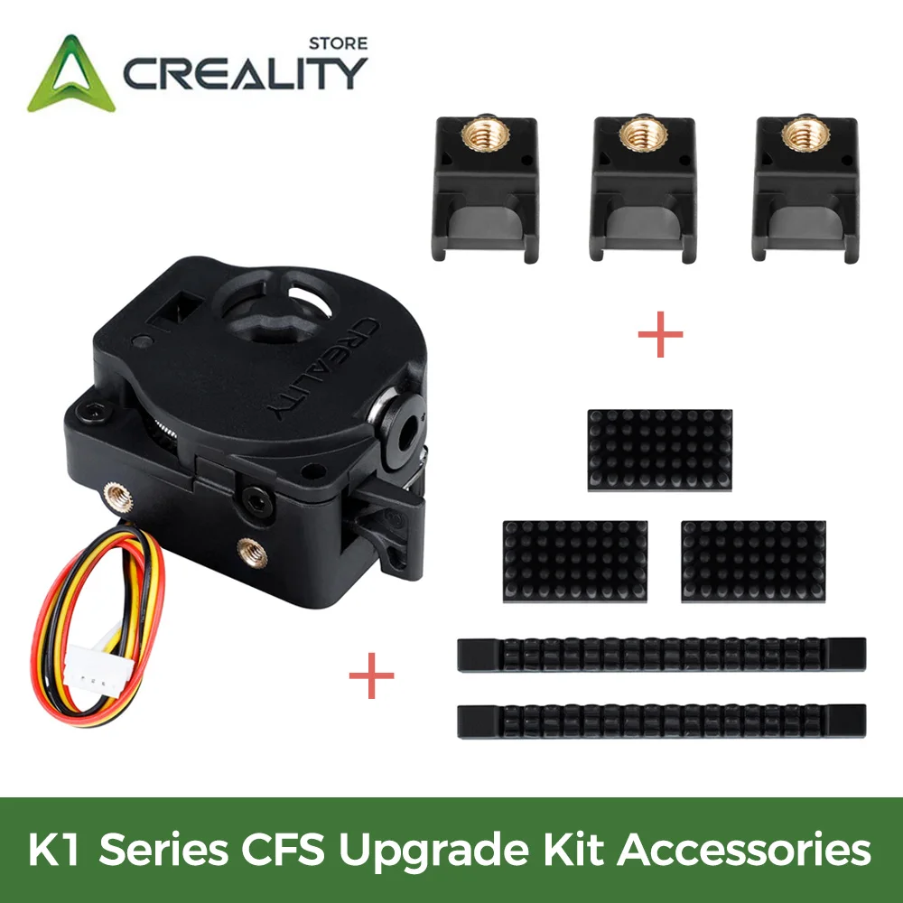 

Creality K1 Series Multicolor Upgrade Extruder Kit and Nozzle Wiper and Filament Cutter for CFS Upgrade Kit MultiColor Printing