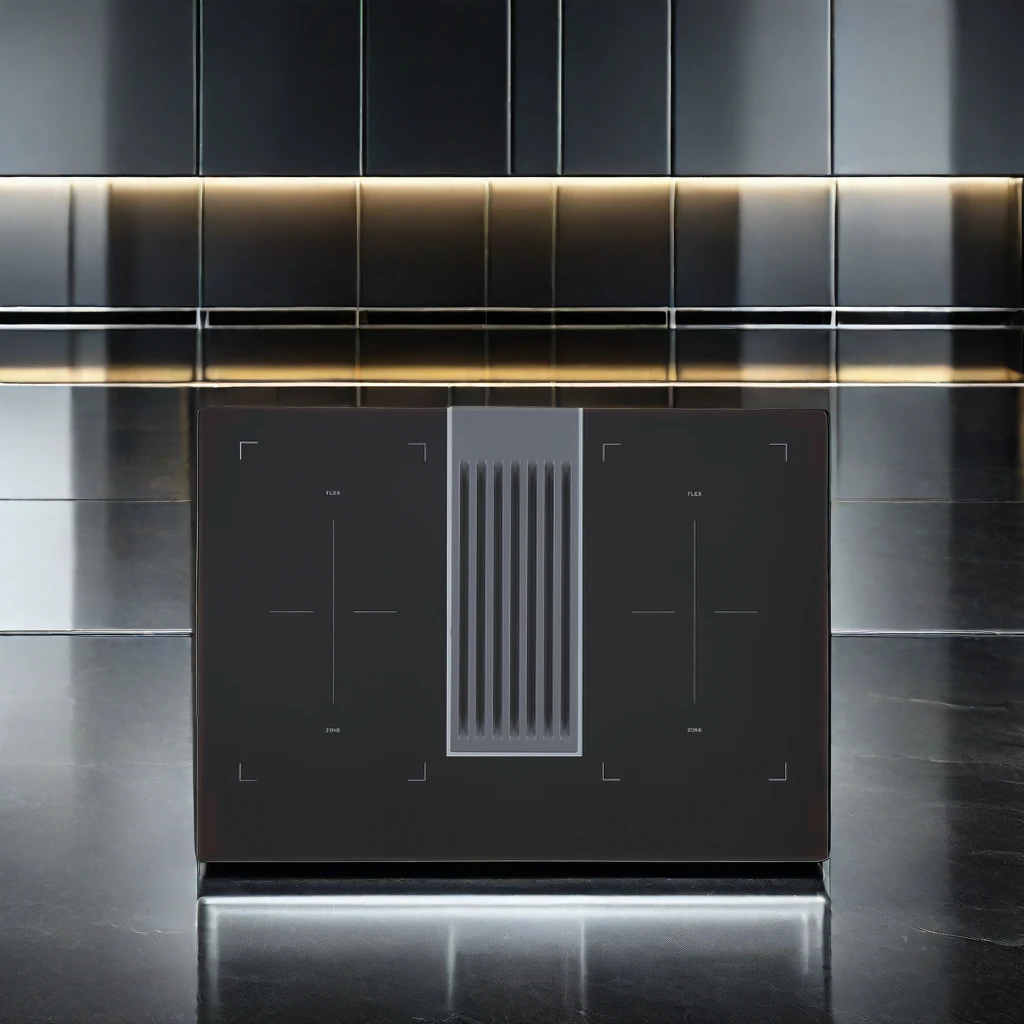 The range hood has 4 built-in burners