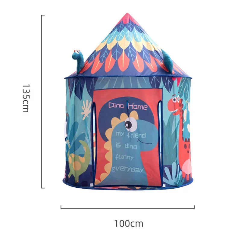 Tienda de campaña de dinosaurio para niños, tienda de juguete emergente para niños, casa de juegos interior grande, tienda tipi para niños, casa Infantil Tipi portátil