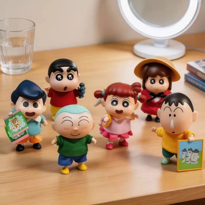 

Genuine Crayon Shin Chan Joint Mobility Figure Series Blind Box Kawaii Action Anime Figure Collect Desk Decora Mystery Box Gifts