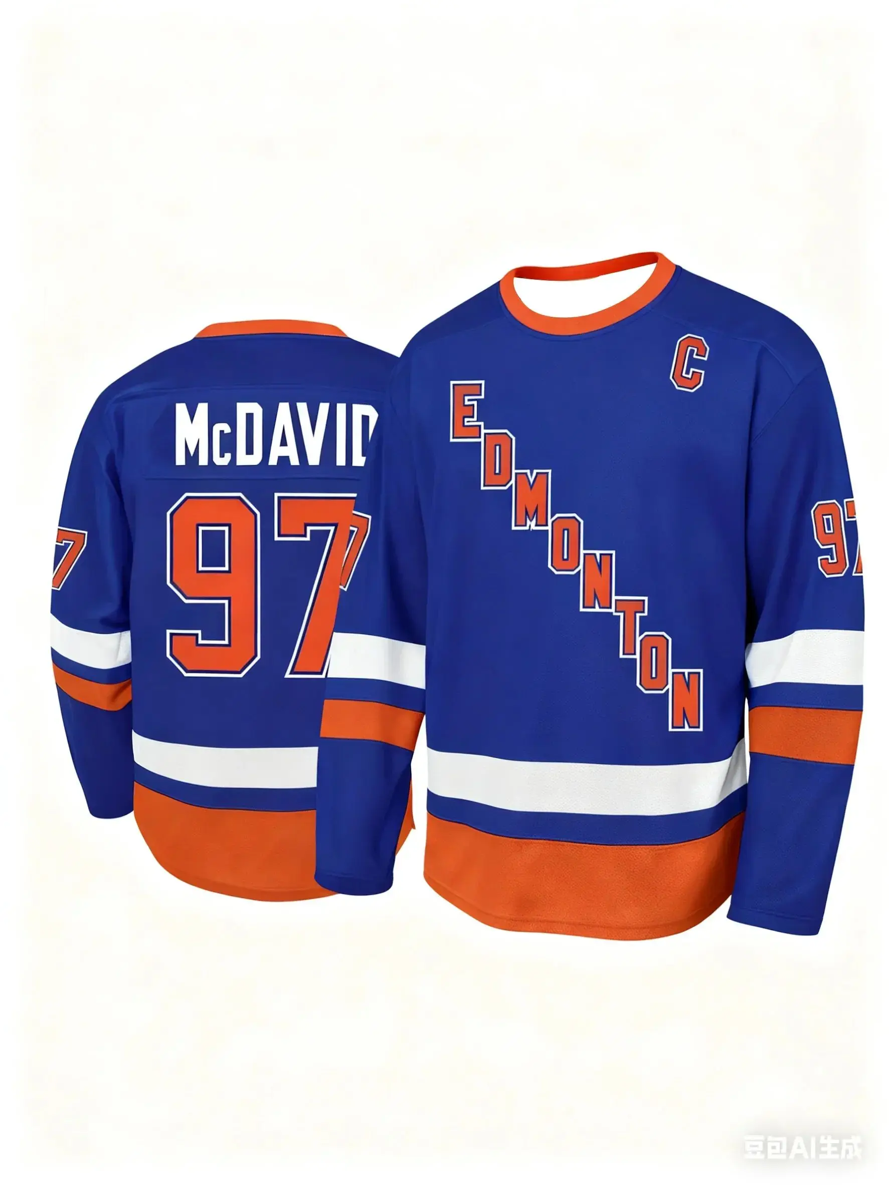 Shore 69 هوكي الجليد جيرسي الضوء الأزرق والبني مزين شعار البلدغ الكابتن "C" تنفس الرياضة HD ثلاثية الأبعاد تي شيرت مطبوع