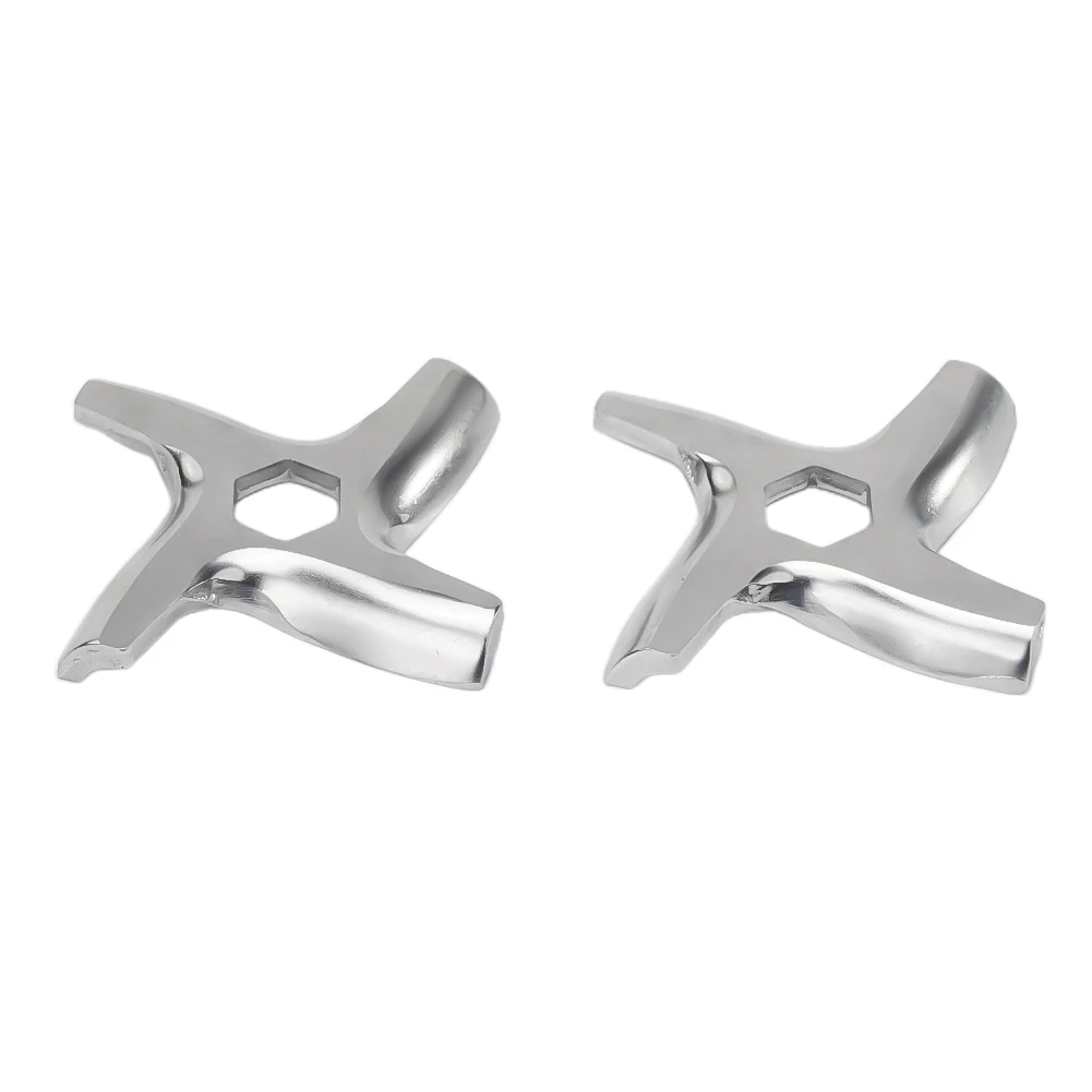 2Pcs Meat Grinder Blade Mincer Blades Stainless Steel Meat Grinder Accessories For Moulinex HV4,HV6 (DR7,DR8), HV8 (DKA1,DKA2)