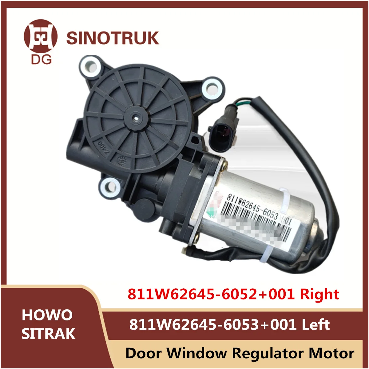 

Door Window Regulator Motor 811W62645-6052+001 Right 811W62645-6053+001 Left For SIONTRUK HOWO T5G SITRAK C7H TX Original Parts