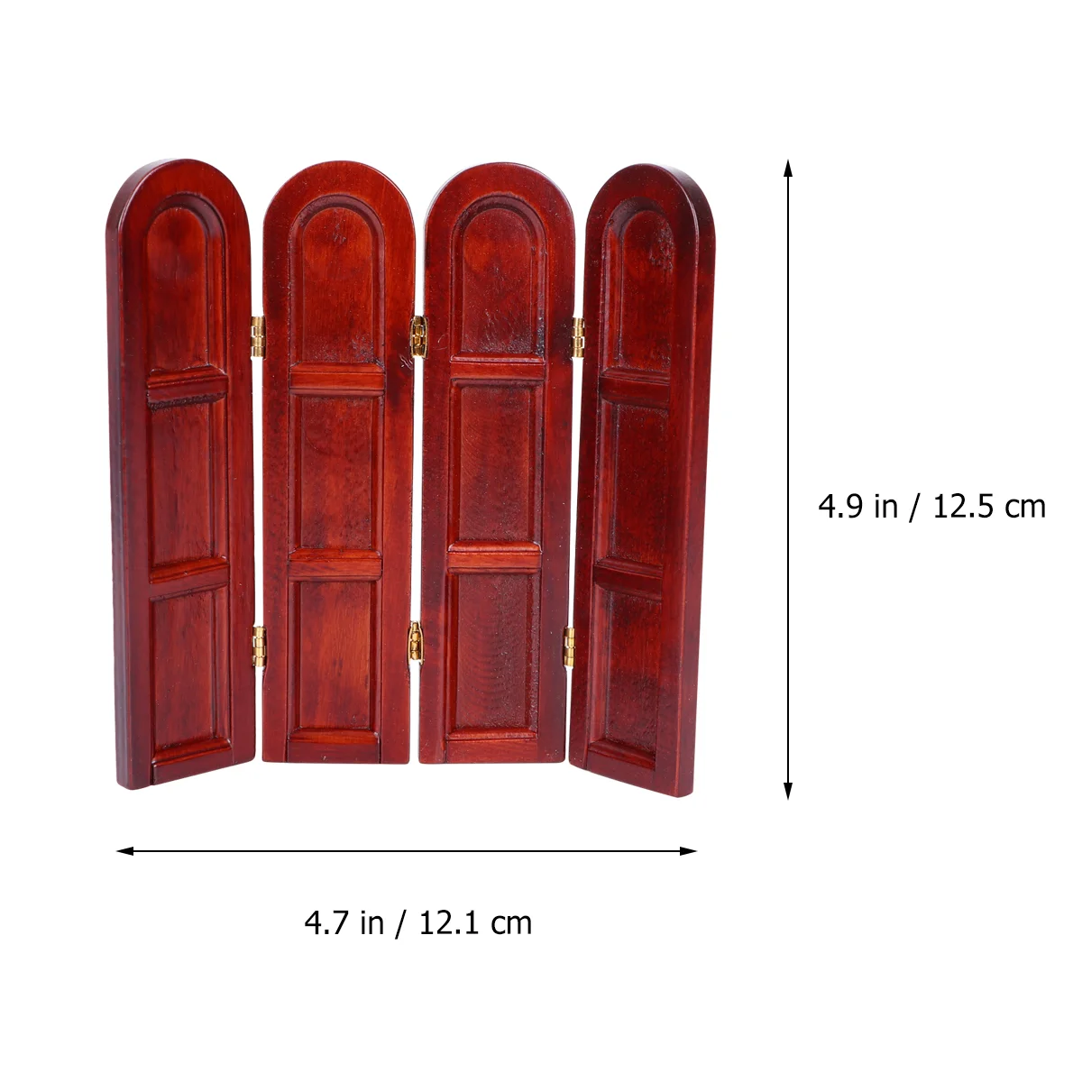 1pc 1/12 Mini House Retro Design Door Study Bathroom Woodiness Screen Mini Furniture Model (Coffee) mini house door