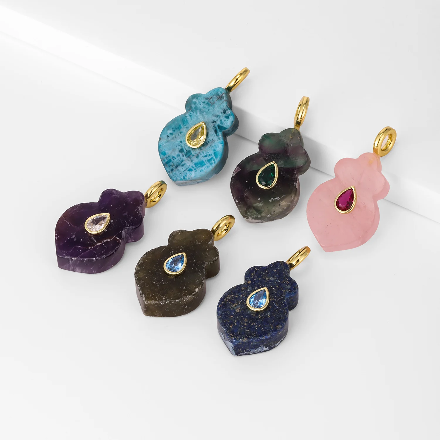 Trendy Special Designs Waterdrop Crystal Pendant 6 Colors DIY Nacklace Jewelry Accessories Party Show For Women Daily Wear Gifts