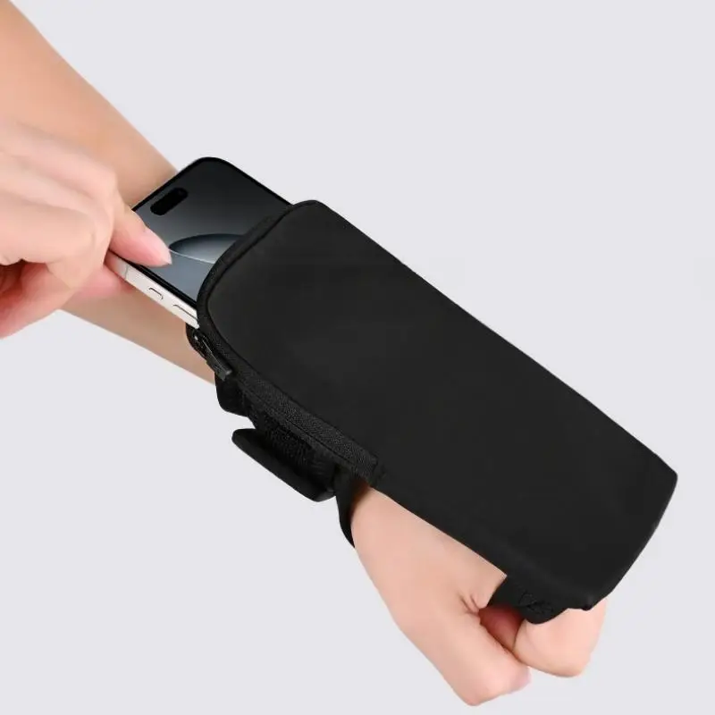 Universal Outdoor Running Arm Bag, 7.5 Inch Men Sports Armband Bag, Zipper Fitness Phone Pouch, for iPhone Samsung Xiaomi & Etc