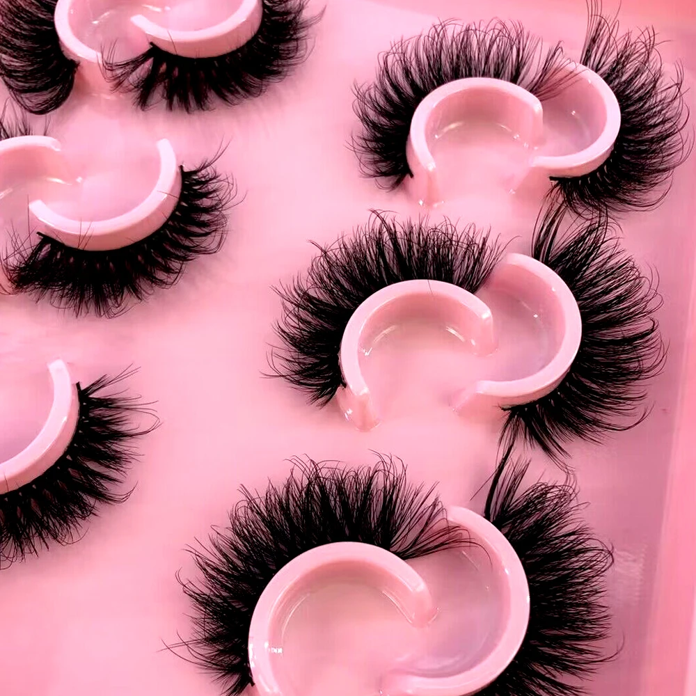 AMSDCN Cat Eye Lashes Realistic Messy Mink Eyelashes Natural long Full Strip Lashes Winged End Eye Elongated Fake Lashes Soft Ey