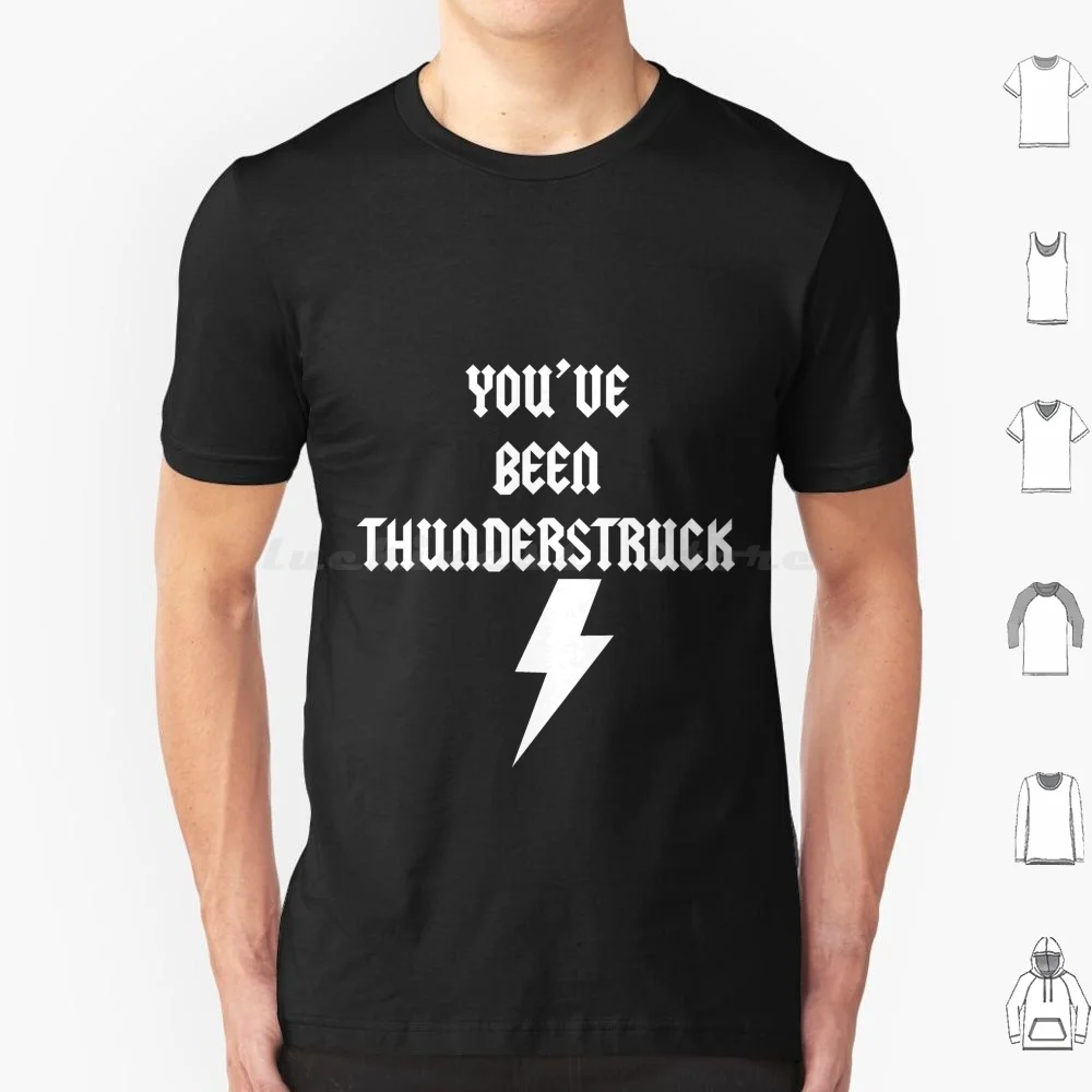 Thunderstruck T Shirt Big Size 100% Cotton Thunderstruck Thunderstruck N Roll Music Dad Dads For Dad Fathers Day Christmas