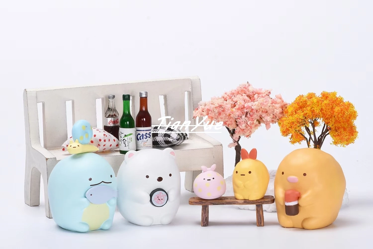 Cute Animal Corner Creature Sushi Party Sumikko gurashi Osushino kai 5 pz/set giocattoli regalo di natale per bambini 5cm