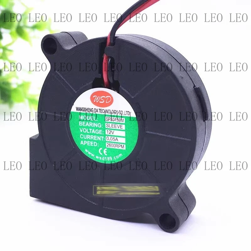 SS For WSD SF5015SM 12V 0.05A 5CM 2-Wire Turbo Fan Humidifier Fan