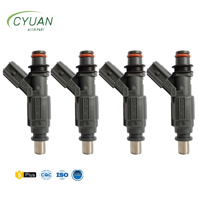 Image of 4 Stück Kraftstoffeinspritzdüsen für TOYOTA General COROLLA 95~07 AURIS 07~12 ALTIS 07~08 1.6L 3ZZFE 23250-0D020 23209-0D020 0280155936