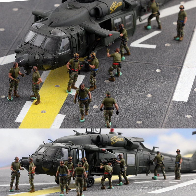 

1:72 Scale Resin Models US Air Force Ground Crew Soldiers 10 Suitable For Tank Helicopter Scenes Collectible Decorative Gifts