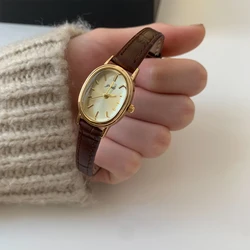 Fashion Simplicity Temperament tiny Elliptical belt Watch For women's girl Chain watch strap watch Women's accessories