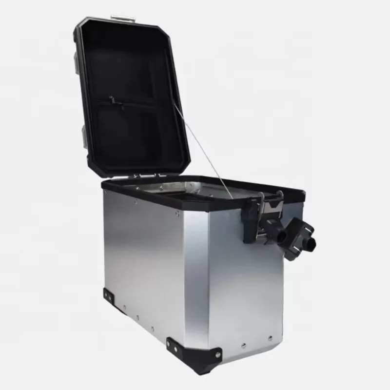 STLF دراجة نارية العادم الجانب صندوق السلة سبائك الألومنيوم ماكسي سكوتر موتور X دراجة نارية حالة الأمتعة الأمتعة ل Ducati الصحراء #4