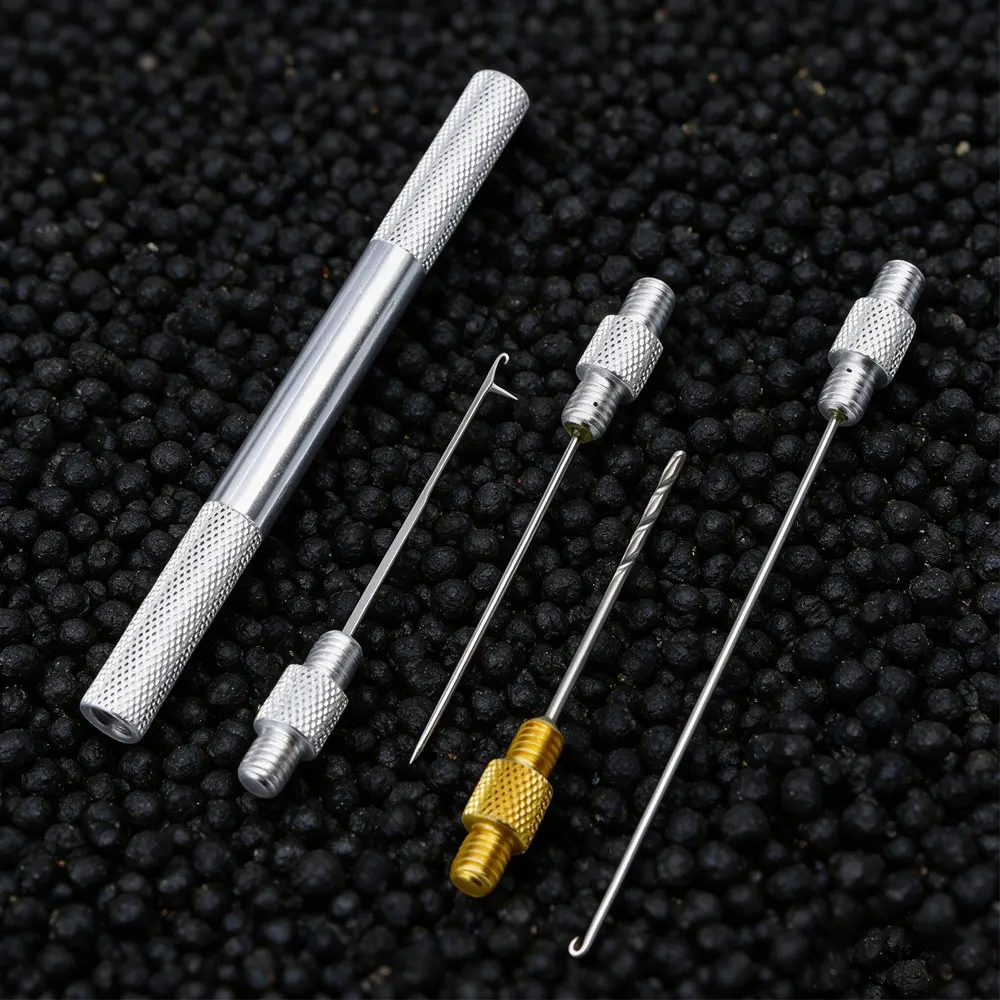 Karpfen Angeln Haar Rigging Köder Nadel Kit Angeln Werkzeug Set Köder Boilie Bohrer Stringer Nadel Rutschfeste Angeln Ausrüstung Tackle – Detail 2
