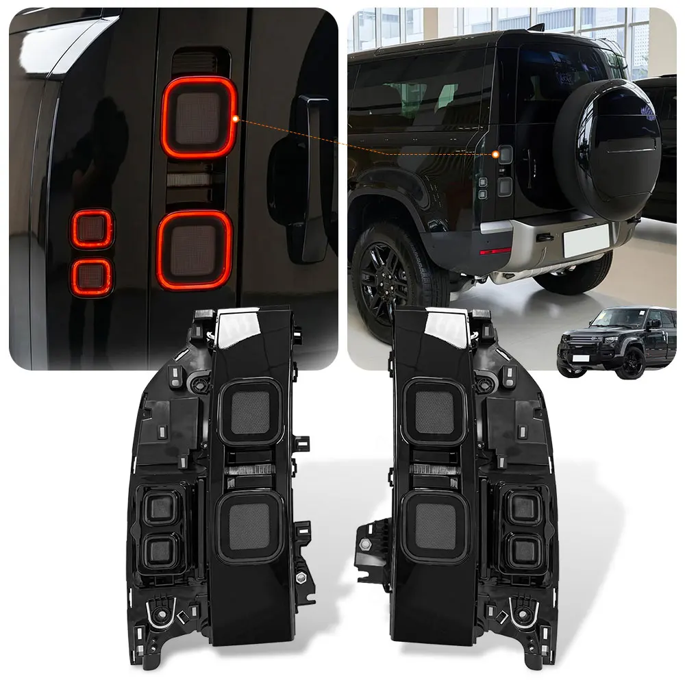 Rear LED Upgraded 2026 New Style Tail Brake Stop Lamp Turn Signal Light For Land Rover Defender 2020-2026 Taillights Assembly