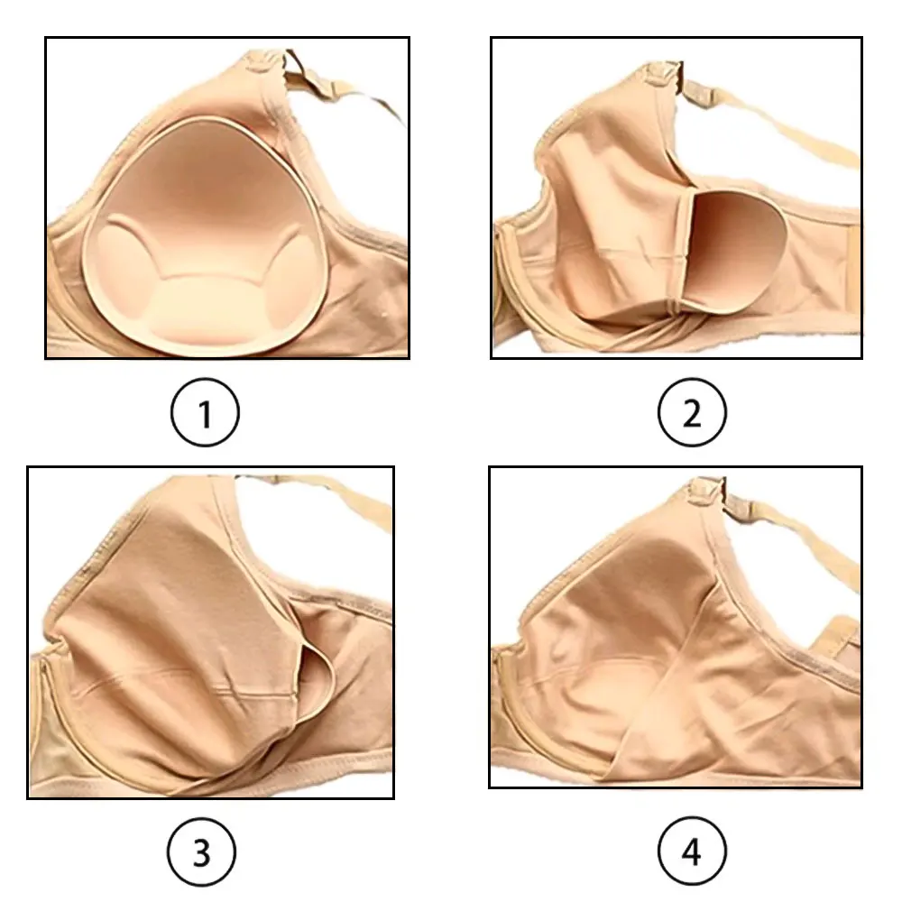 1 Pair Realistic Strap Sponge Breast Forms Fake Boobs Enhancer Bra Padding Inserts For Swimsuits Crossdresser Cosplay