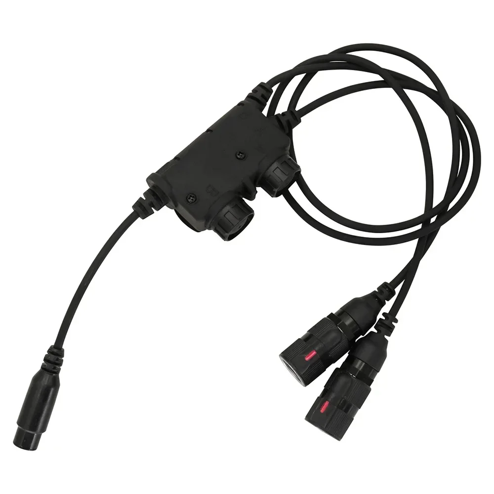 Tactical Dual Communication RAC PTT Adapter 6-PIN PTT Compatible with 6-PIN Intercom and Tactical Hunting Headset