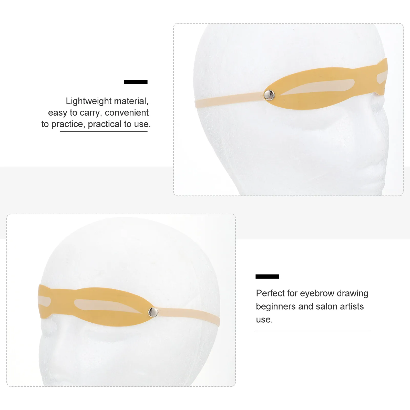 

10 шт. силиконовых тренировочных накладок для бровей на голову, искусственная кожа для обучения начинающих, многоразовый инструмент для татуажа