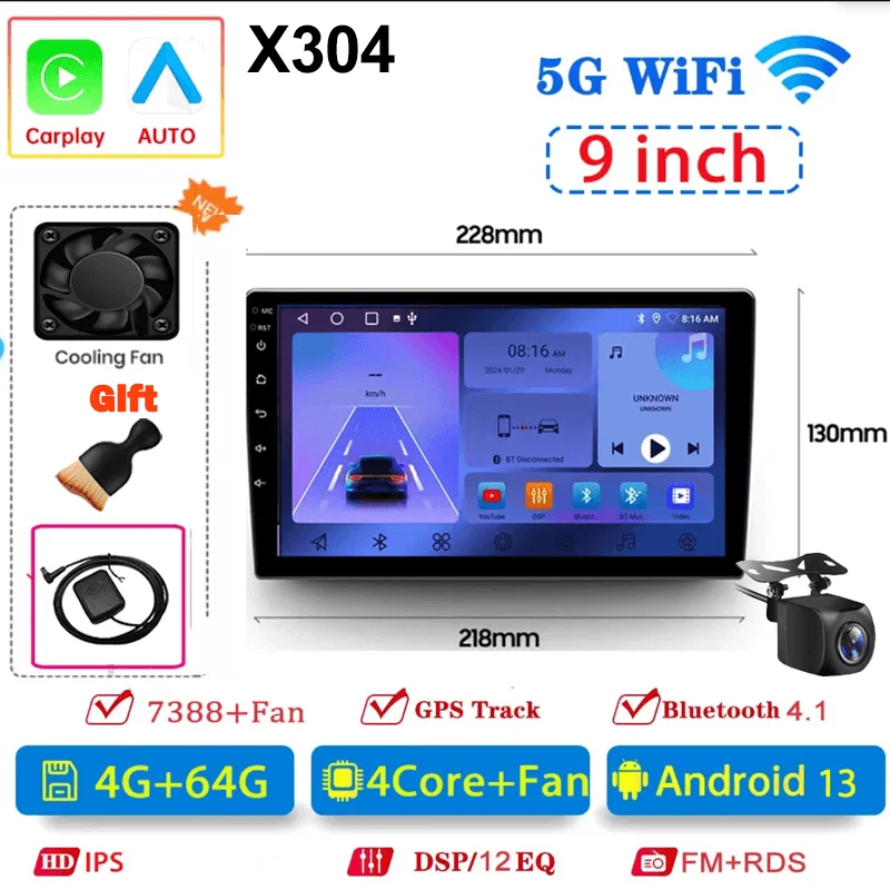 Universele 7/9/10 inch Android 13 Autoradio 64G Autoradio android 2 Din autoradio GPS BT Centrale multimedia Slimme autosystemen