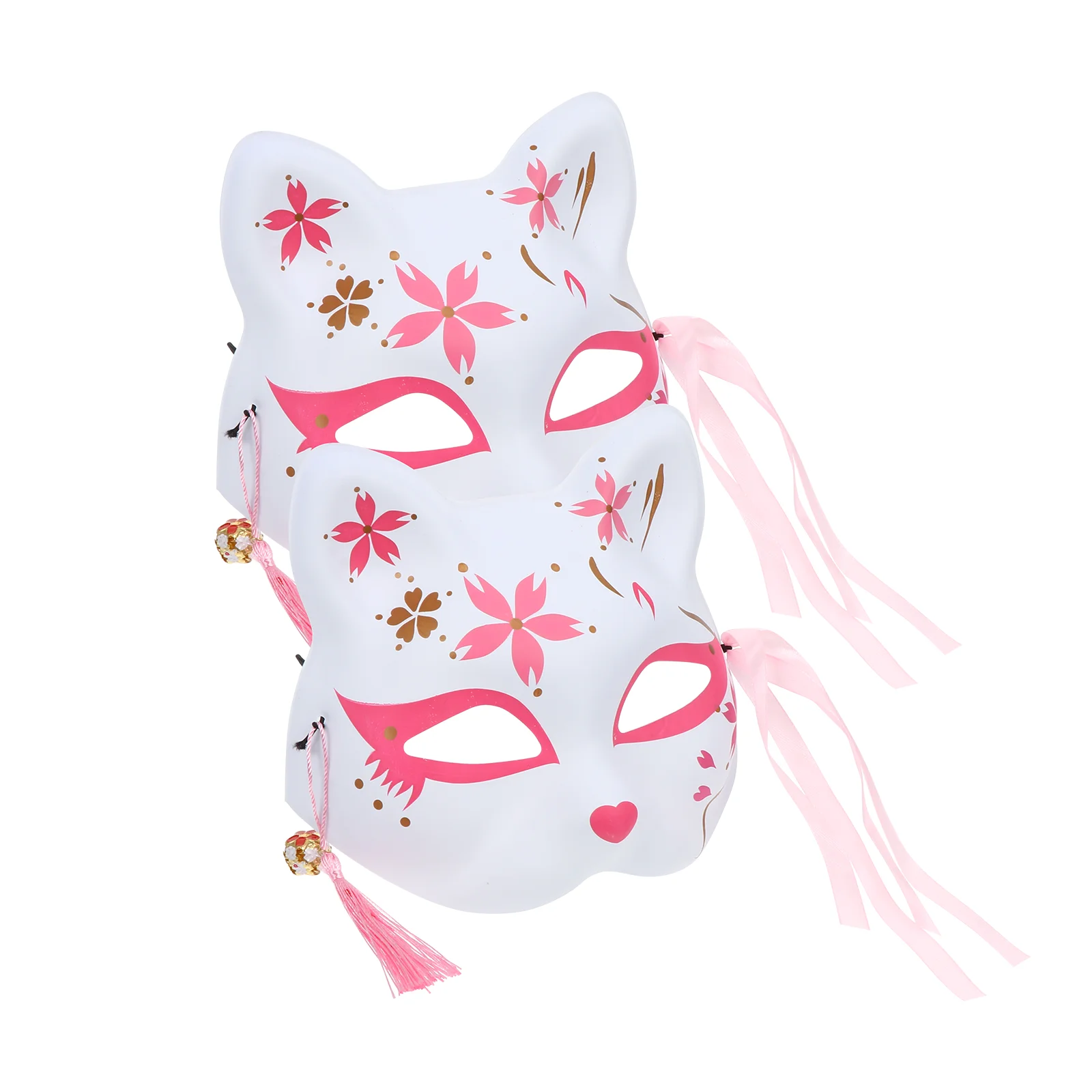 2 Pcs Party Supplies Fox Mask Child Halloween Prop Plastic Decoration Masks Cosplay