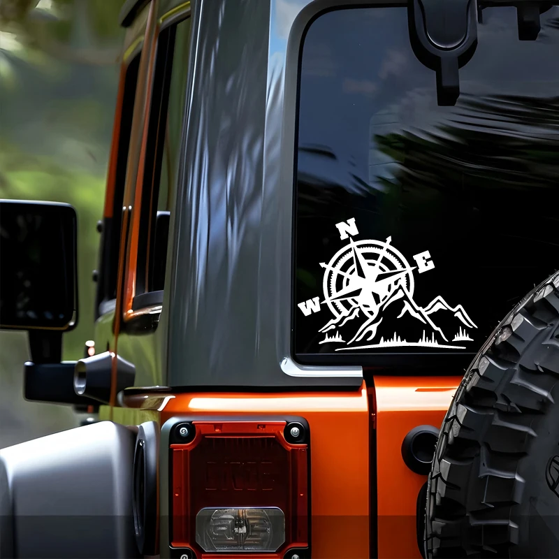 

Outdoor Adventure Compass Nature Themed Durable Vinyl Car Decal