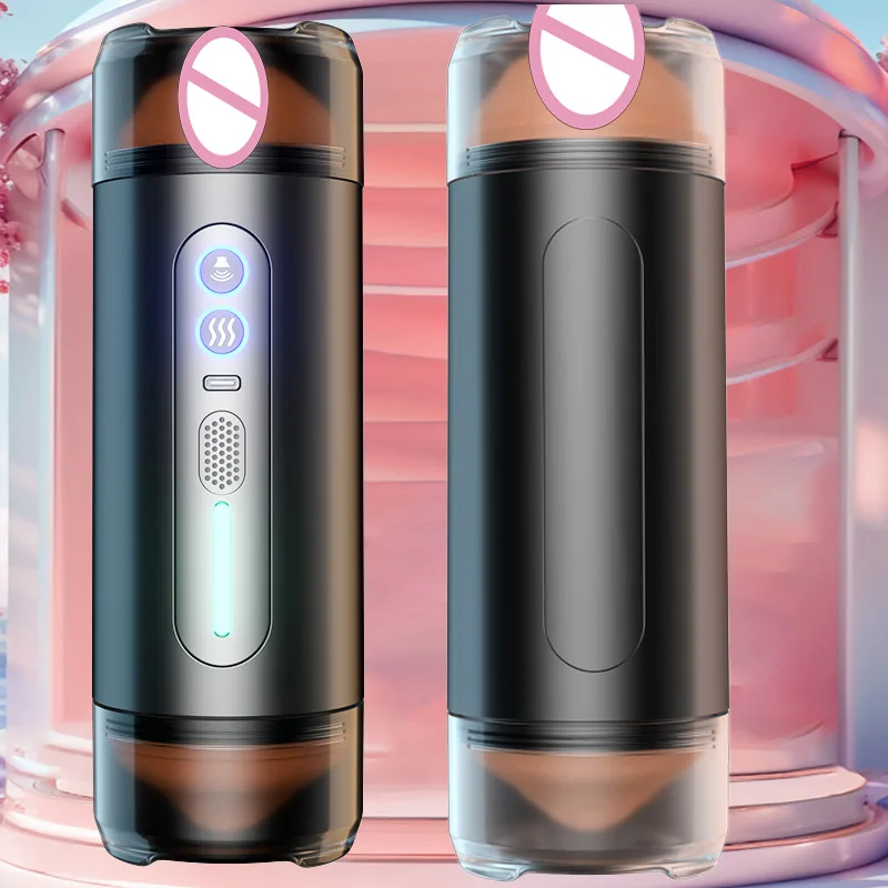 Automatic Male Sucking Masturbator Realistic Pocket Pussy Vagina with Oral Mouth Vibrating Adult Sex Toy for Men 18+ 5