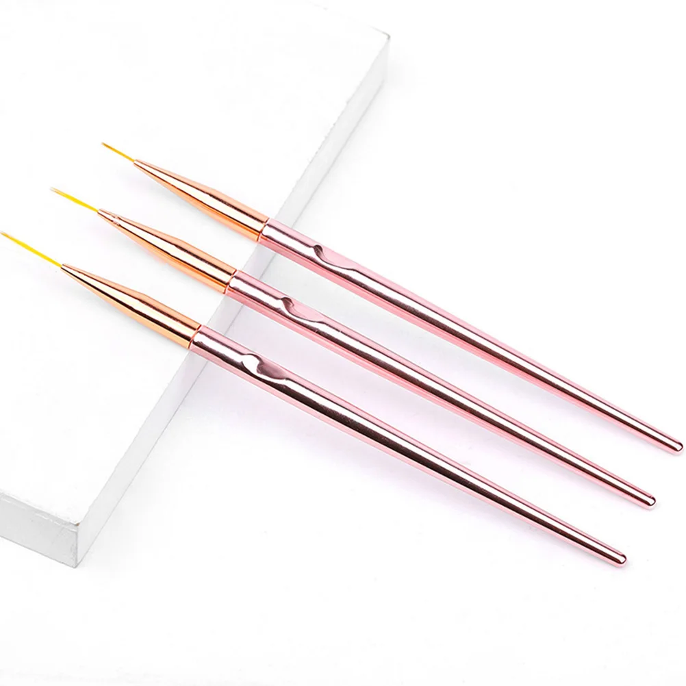 

3pcs Art Pen Brush Nylon Bristle Fine Painting Dotting Tool High Precision Manicure Nail Art Tools Nail Brush Manicure Tools
