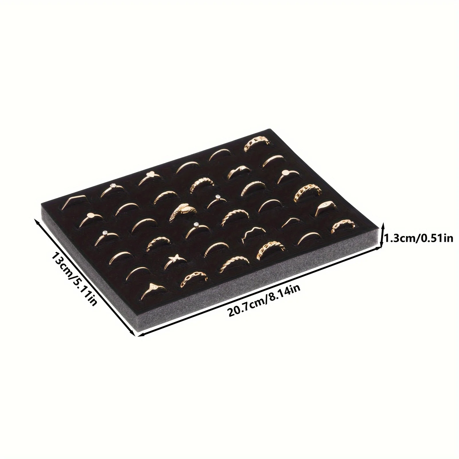 Velvet Rectangle Jewelry Display Tray