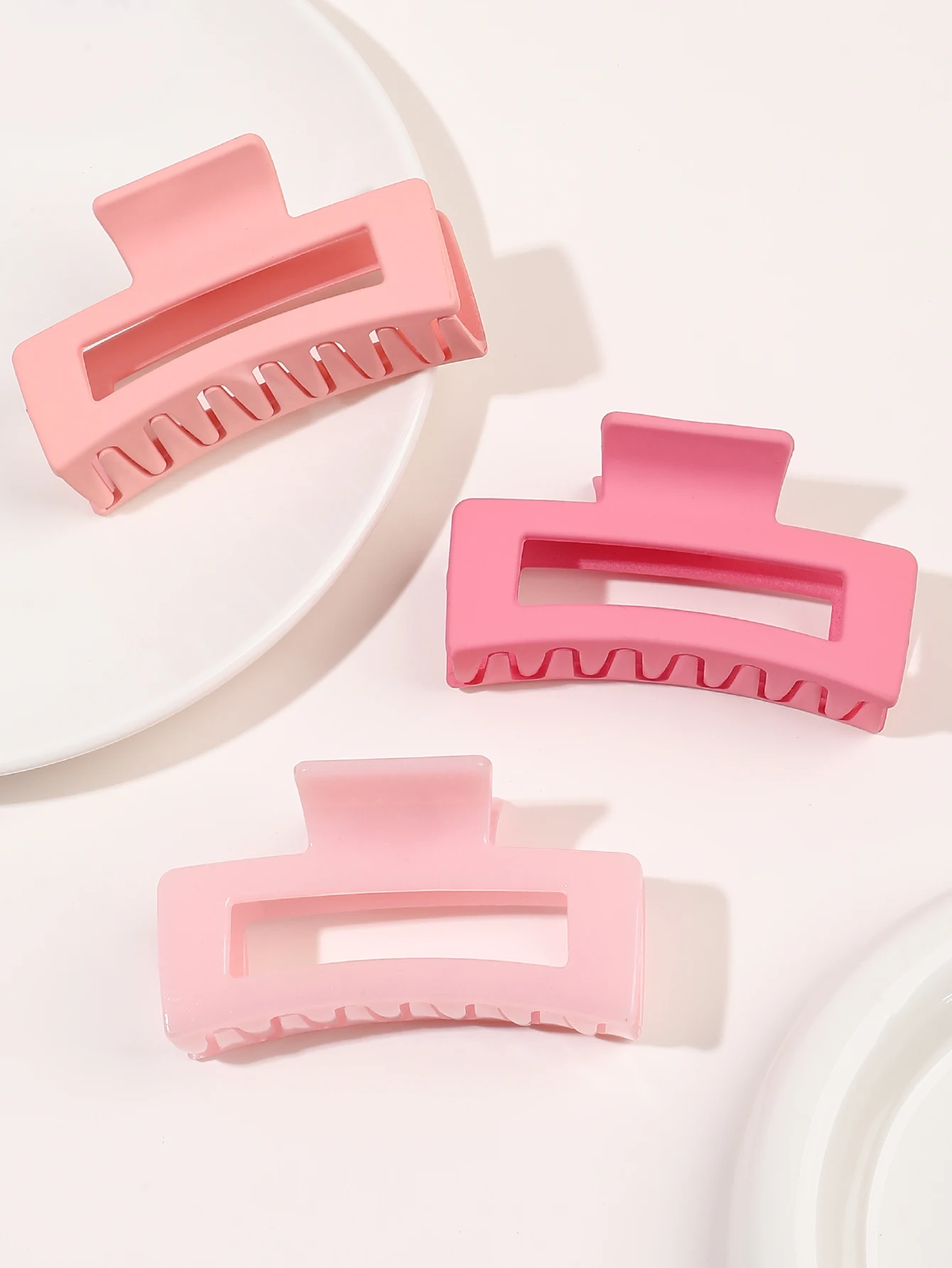 4 Pcs Pink Large Hair Claw Clips 3.4\