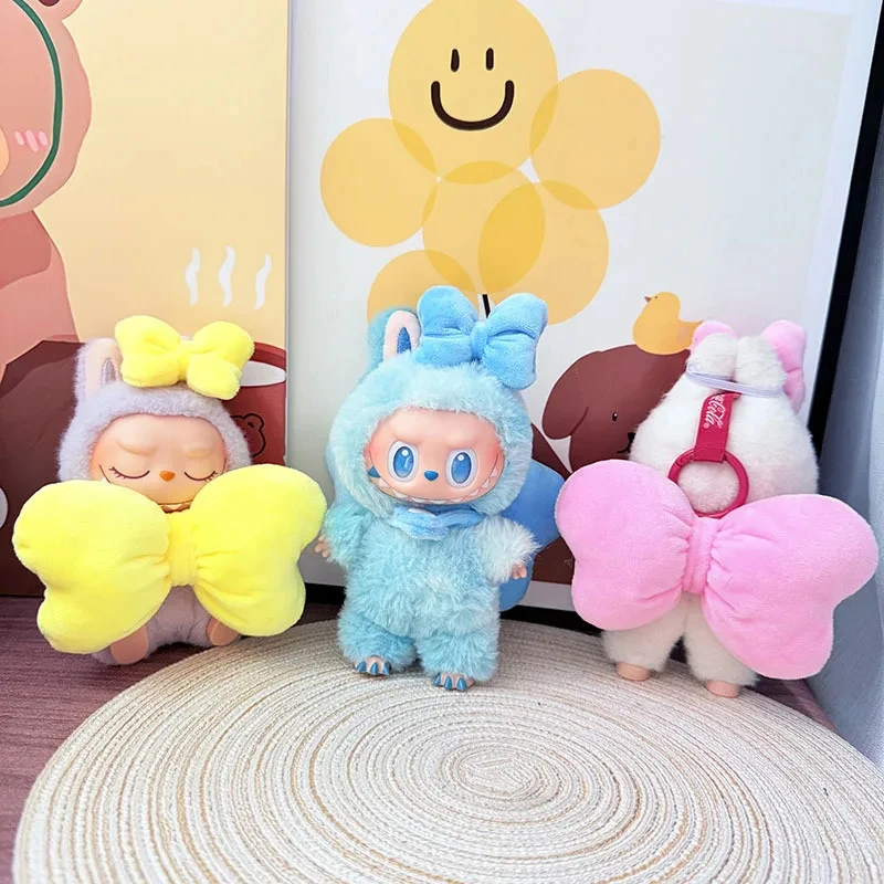 

For 15/17cm Labubu Mini Plush Doll Bow Set For Labubu Oversized Bow Wing Accessories Cute Cosplay Fashion Decoration Gift