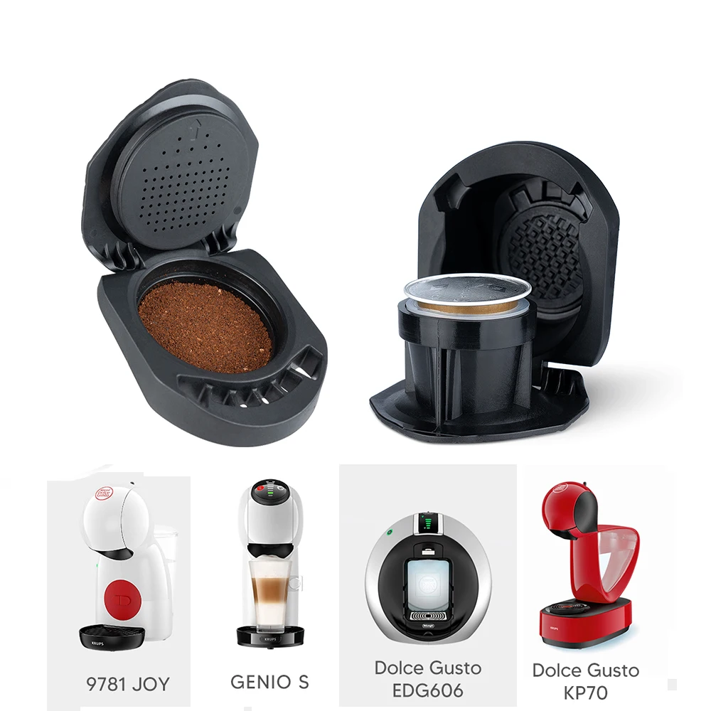 Reusable Adapter for Dolce Gusto Piccolo xs Maker & for Nescafe Genio S Plus Nespresso Coffee Capsule Convert Holder