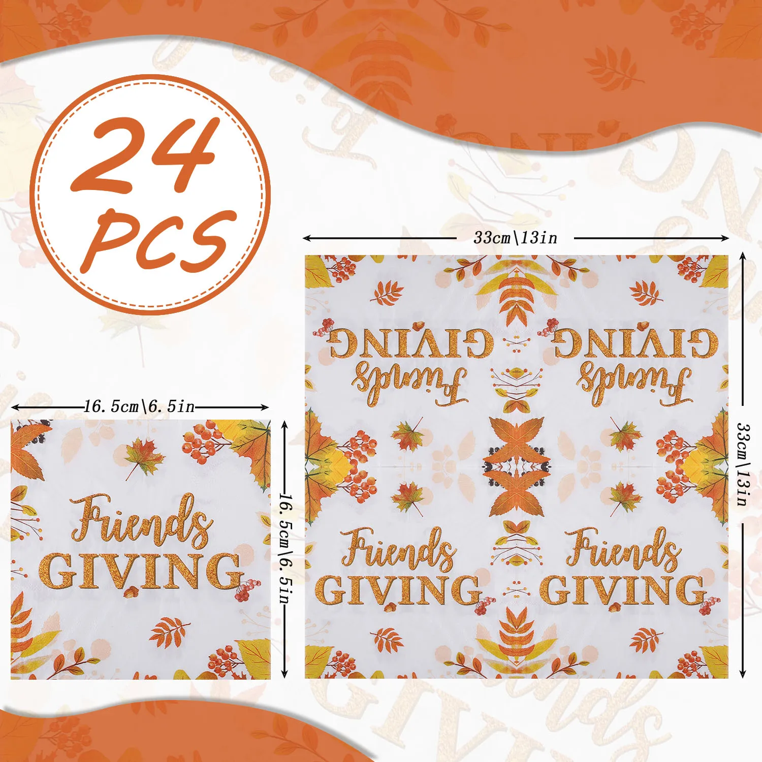 Рисунок 2 - осенние салфетки из чистой древесной массы 33x33 см